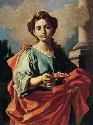 A female Saint holding a plate of roses Giacomo Cestaro